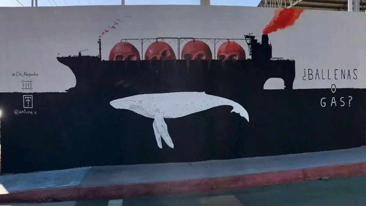 mural ballenas o gas manglito